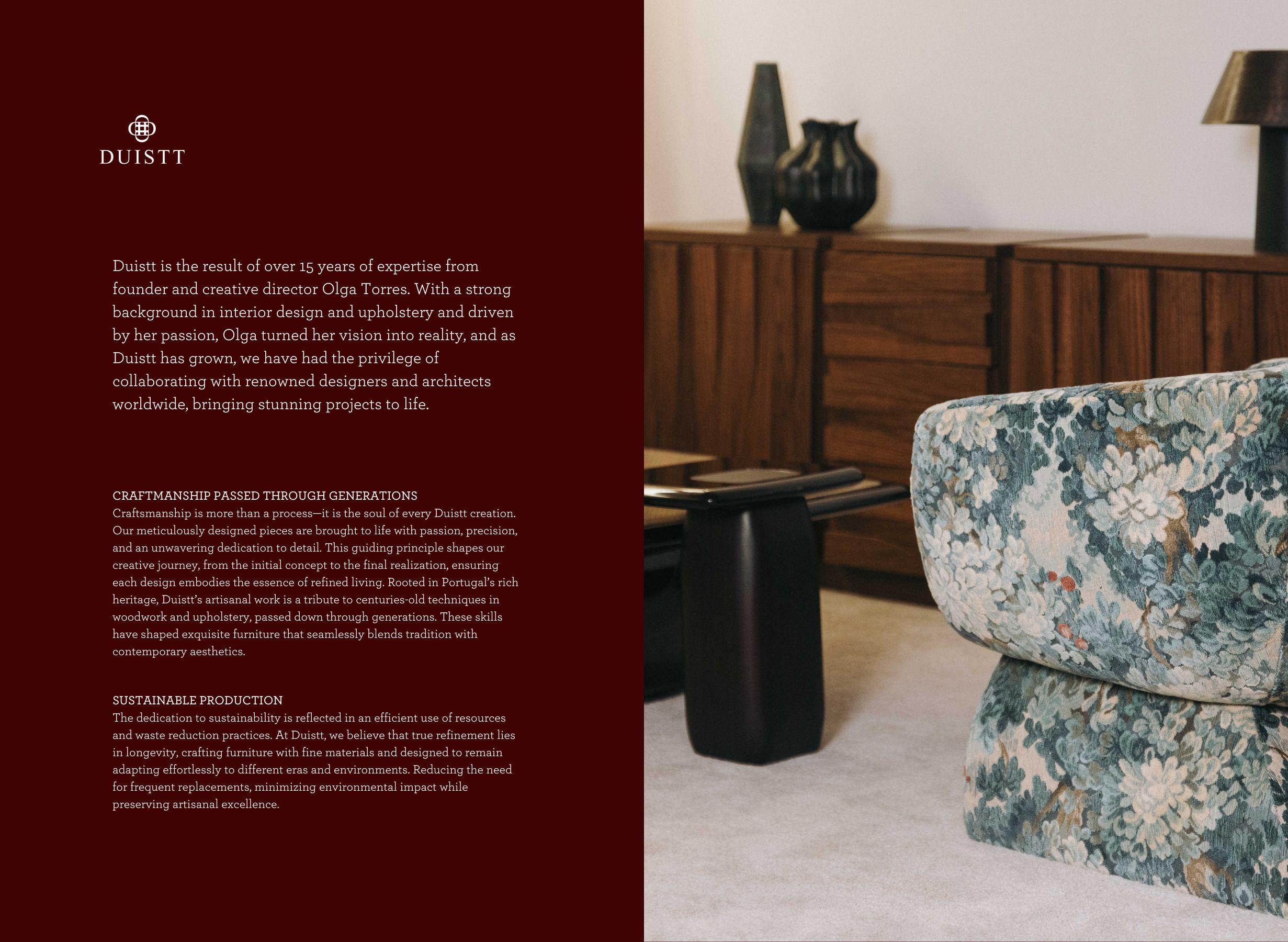 Hand-Crafted 21st Century Oscar Wood Armchair, in Darkened Sycamore, by Duistt For Sale