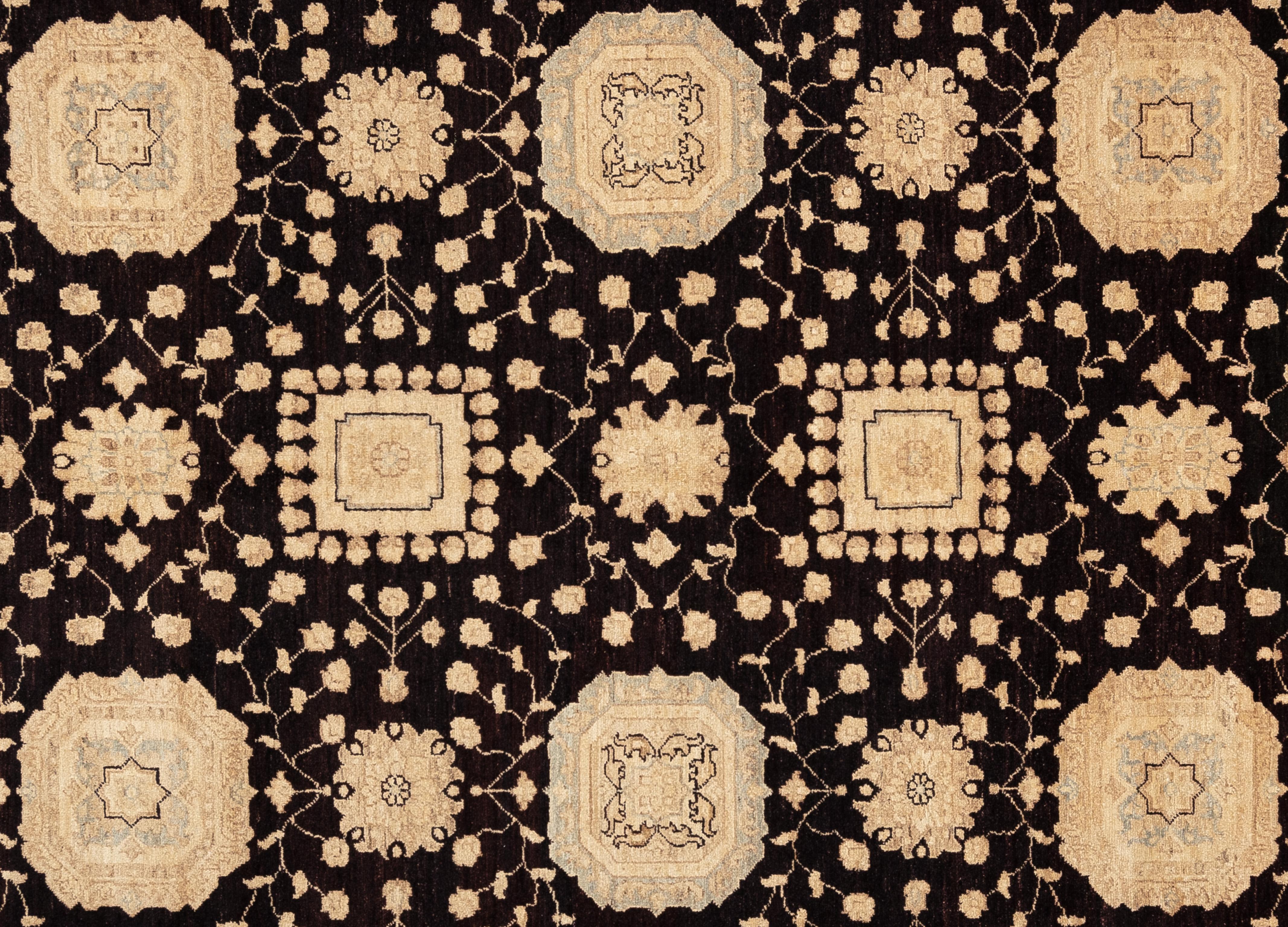 This exquisite Oushak rug is a true work of art skillfully handwoven by experienced artisans using traditional methods. Adorned with intricate patterns and a gentle color scheme crafted from natural vegetable dyes, this rug, is a striking focal