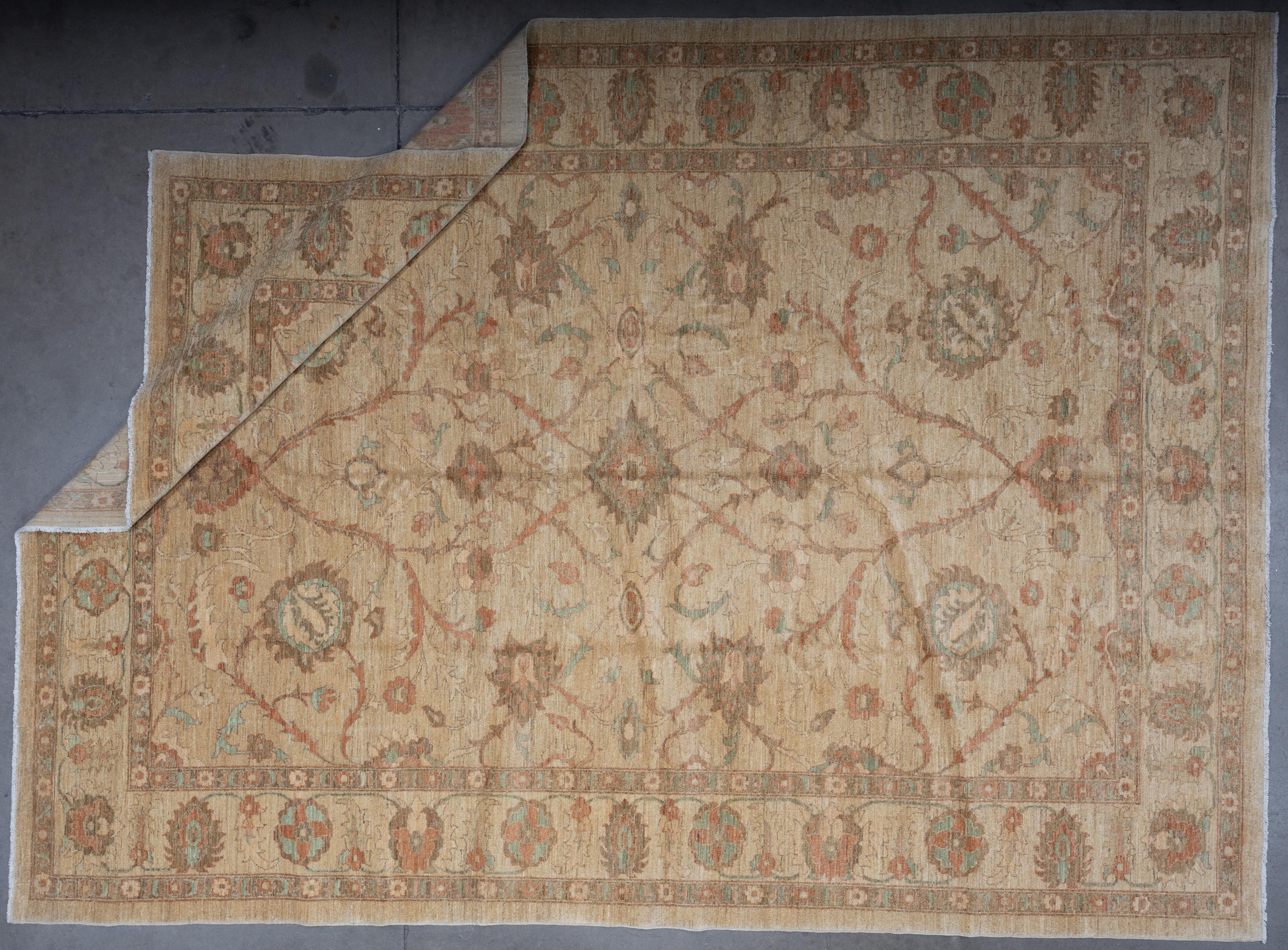 Hand-Woven 21st Century Oushak For Sale