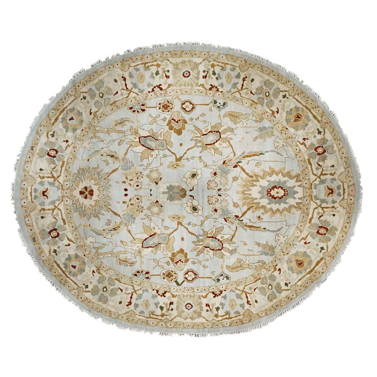 Ashly Fine Rugs presents an OVAL antique recreation of an original Persian Sultanabad Handmade Area Rug. Part of our own limited production, this antique recreation was thought of and created in-house and 100% handmade in Afghanistan by master