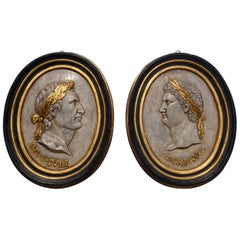 21st Century Ovals in Gesso Gilded and Lacquered Imitation Marble Finish, 2018