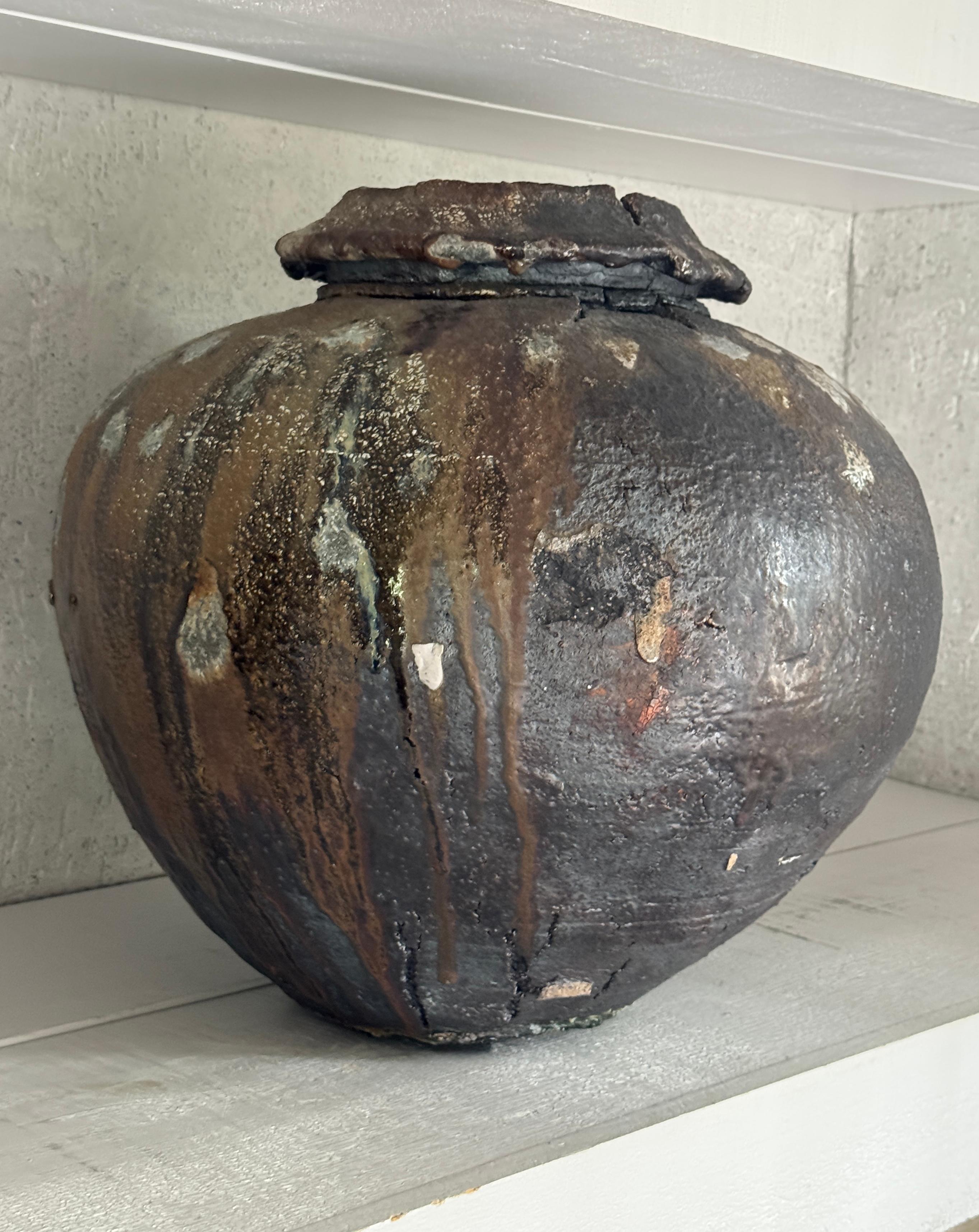 XXIe siècle et contemporain Vase en argile surchargé du 21e siècle par Jay Strommen 2 en vente