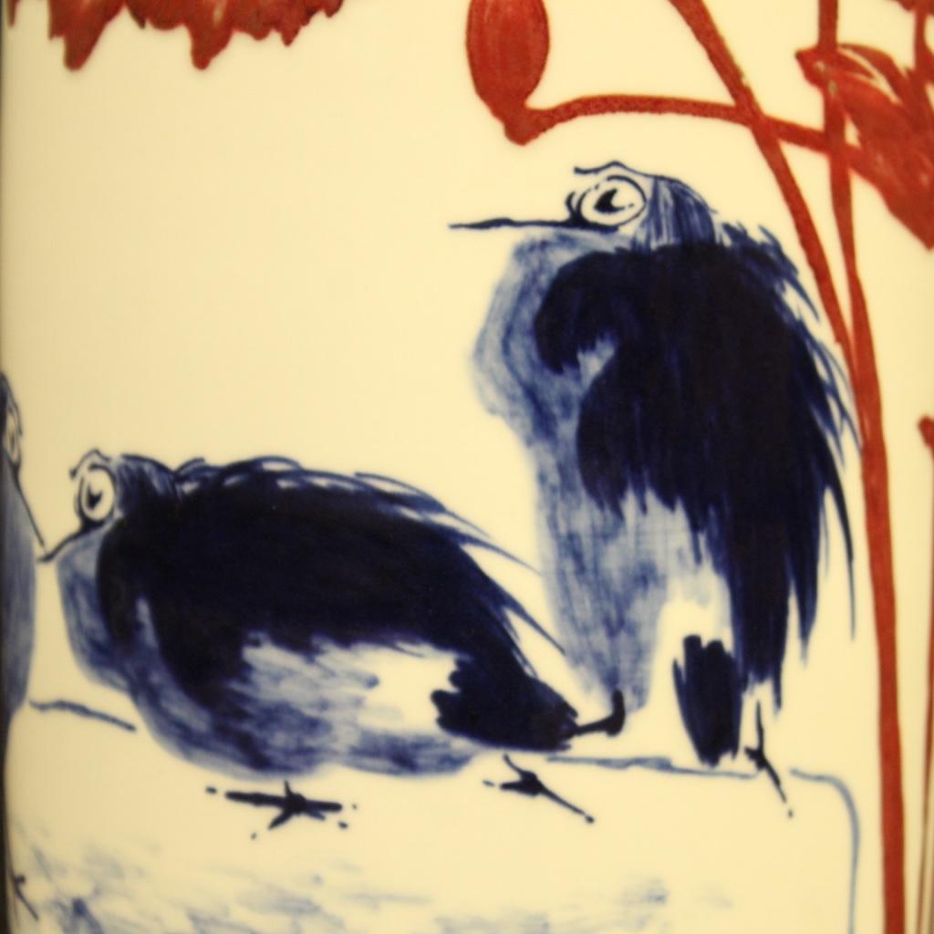 Chinesische bemalte und glasierte Keramik-Landschaftsvase des 21. Jahrhunderts, 2000 im Angebot 3