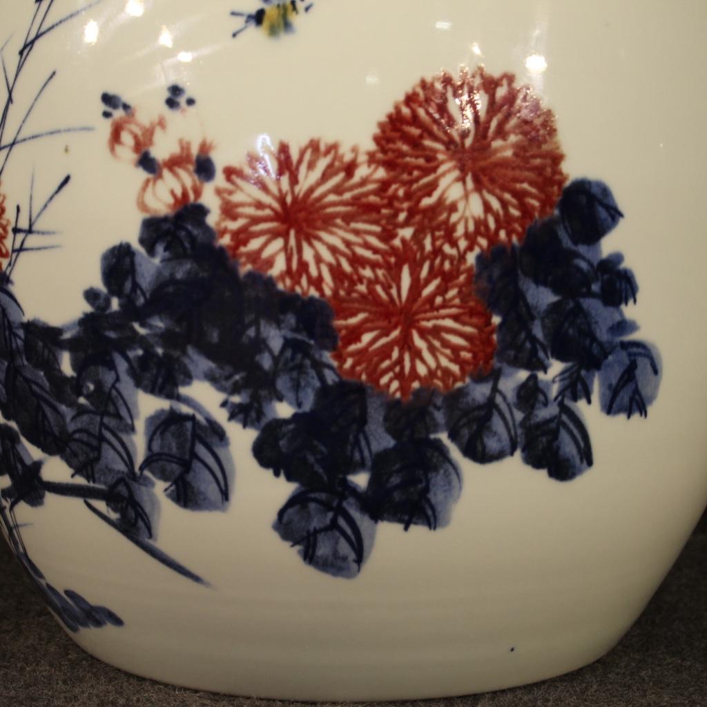 bemalte und glasierte chinesische Keramikvase des 21. Jahrhunderts:: 2000 im Angebot 6