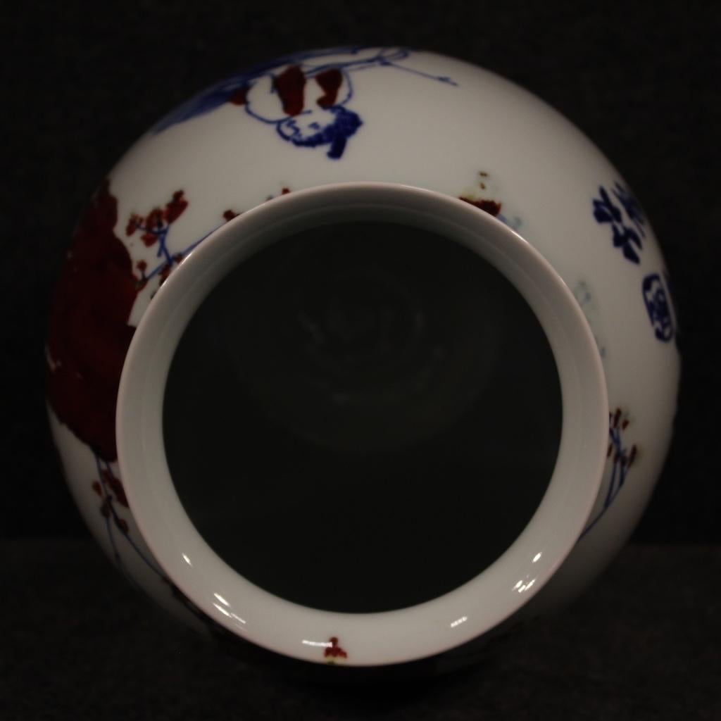 21st Century Painted and Glazed Ceramic Chinese Vase, 2000 For Sale 2