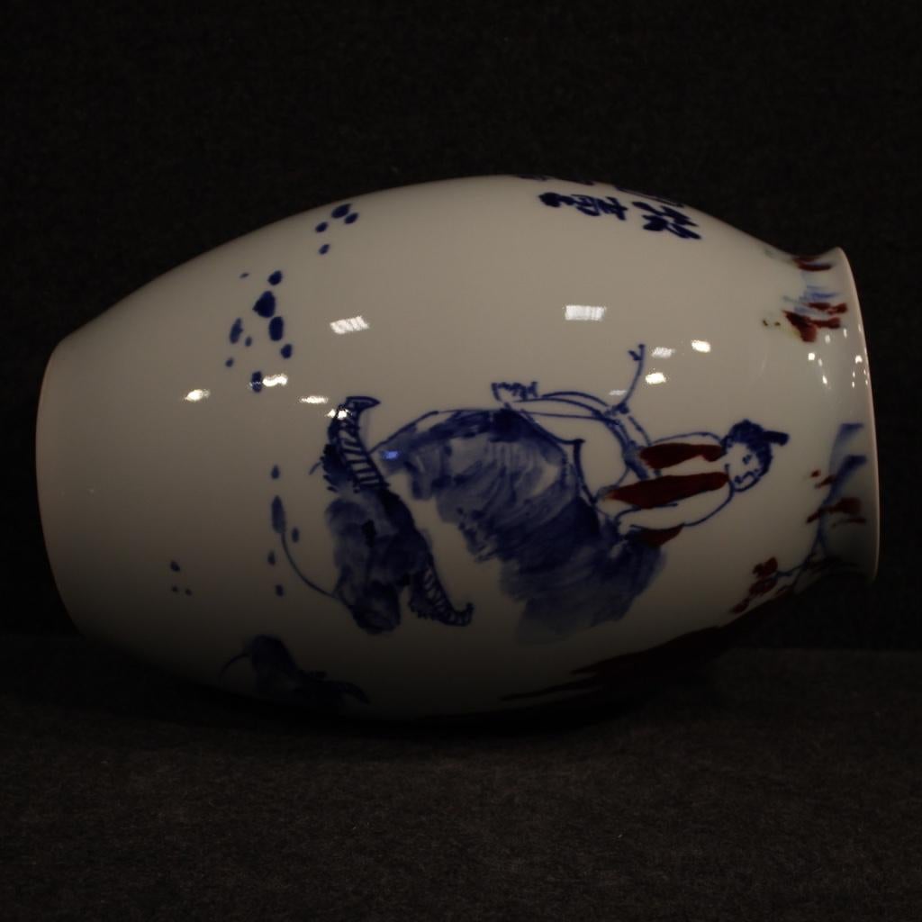 21st Century Painted and Glazed Ceramic Chinese Vase, 2000 For Sale 3