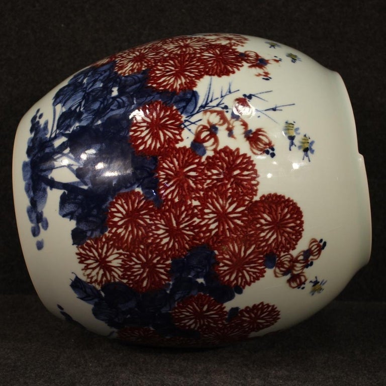 21st Century Painted and Glazed Ceramic Chinese Vase, 2000 For Sale 4