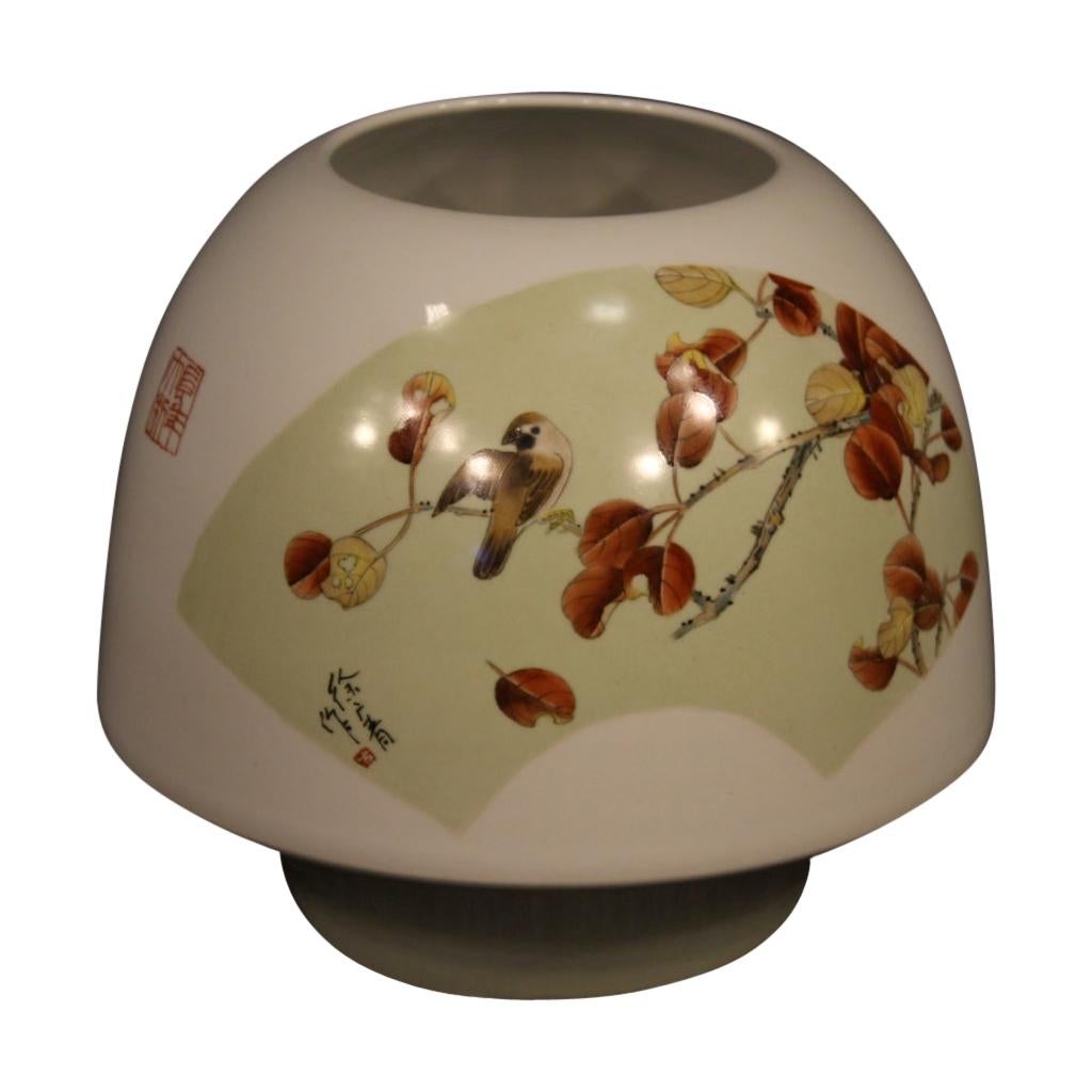 Chinesische bemalte und glasierte Keramikvase des 21. Jahrhunderts, 2000
