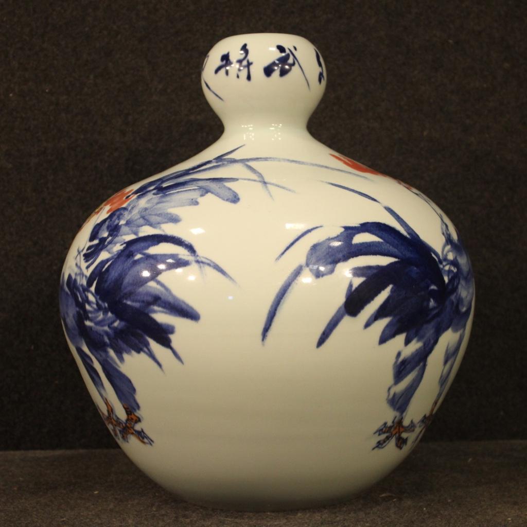 21st Century Painted Ceramic Chinese Vase, 2000 For Sale 5