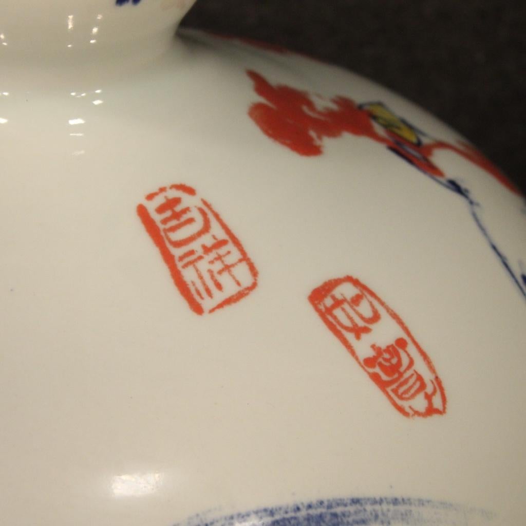 21st Century Painted Ceramic Chinese Vase, 2000 For Sale 2