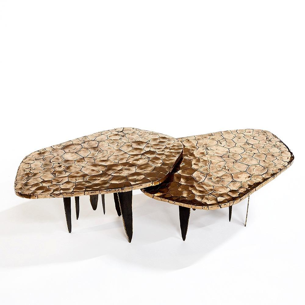 21st Century Pair of Bronze Coffee Tables UYUNI by Erwan Boulloud from France In New Condition For Sale In Paris, FR