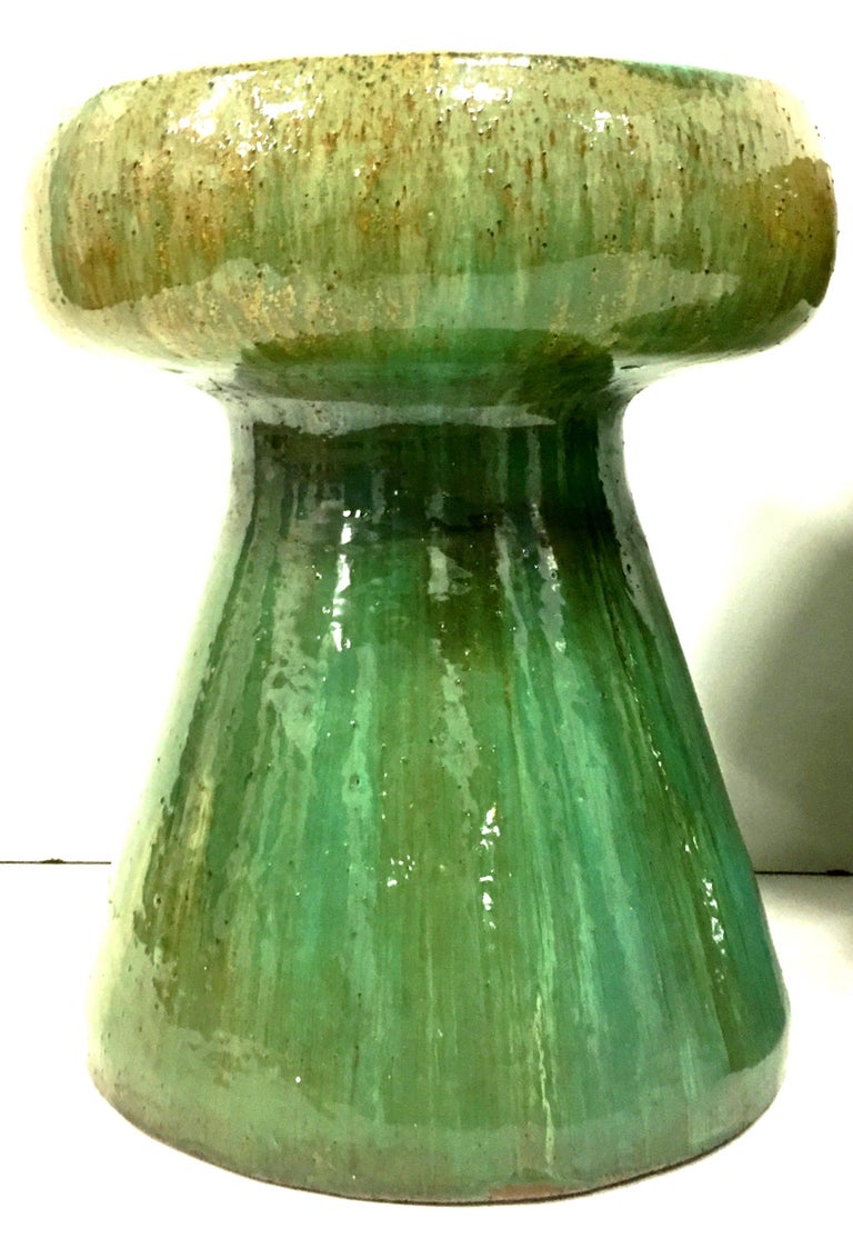 21st Century Pair of Ceramic Glaze Mushroom Form Garden Stool's at 1stdibs