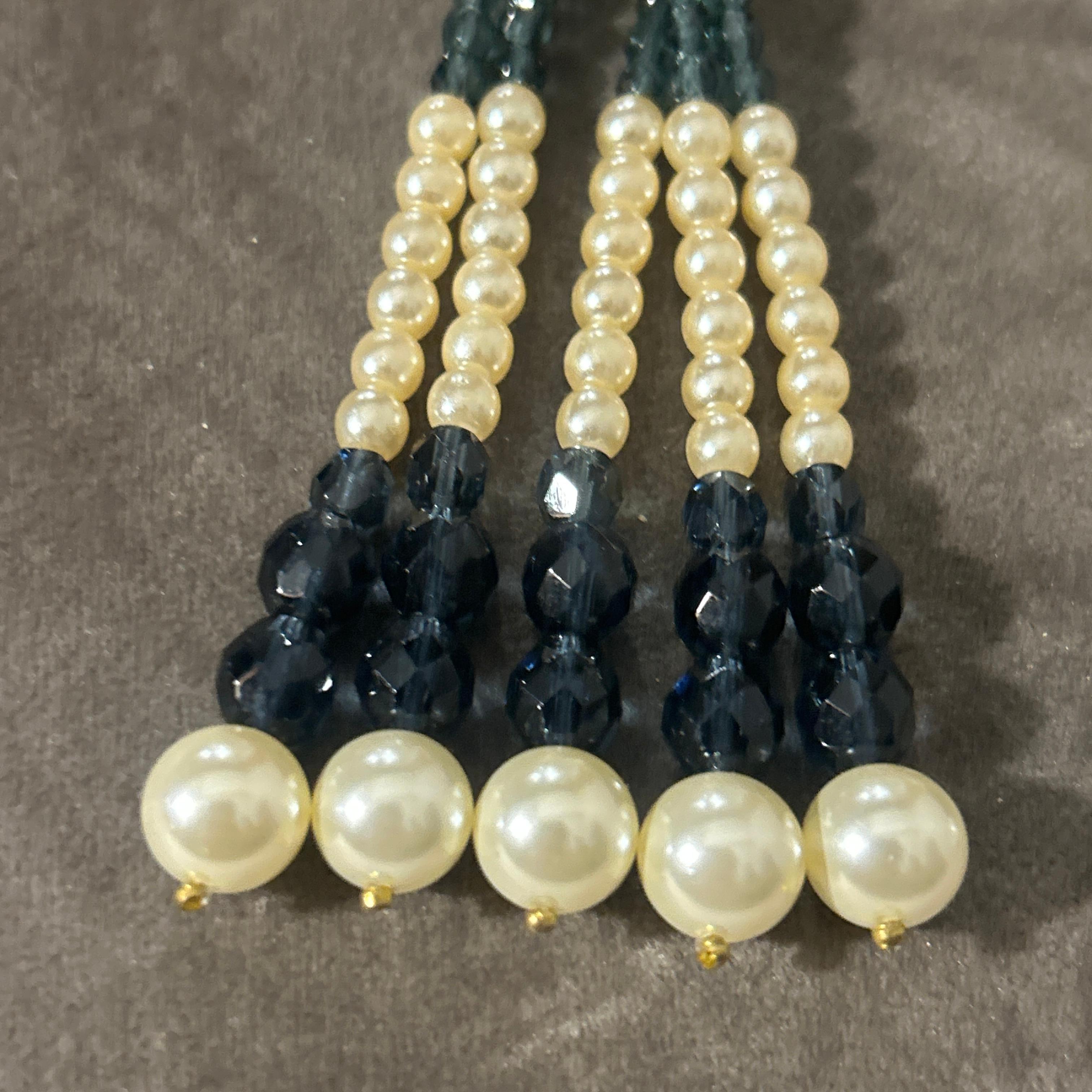 Retro 21st Century Pair of Coppola e Toppo Black and White Crystal Chandelier Earrings For Sale