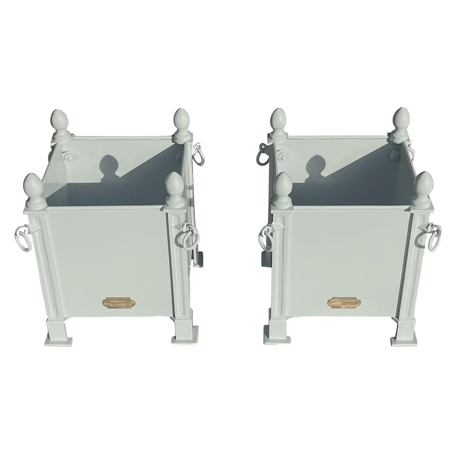 Contemporary 21st Century Pair of French Nelson Blue Orangerie Planters For Sale