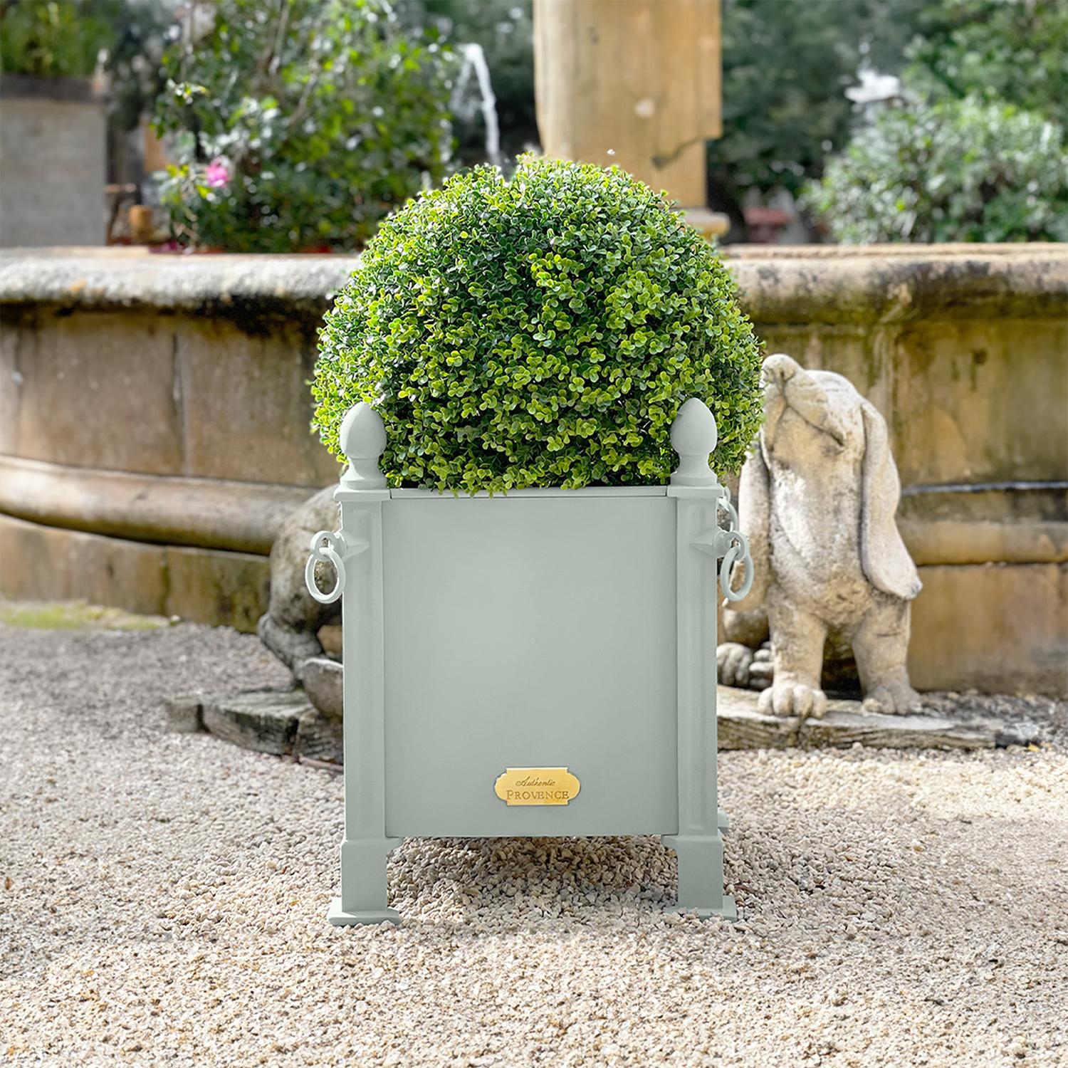 Metal 21st Century Pair of French Nelson Blue Orangerie Planters For Sale