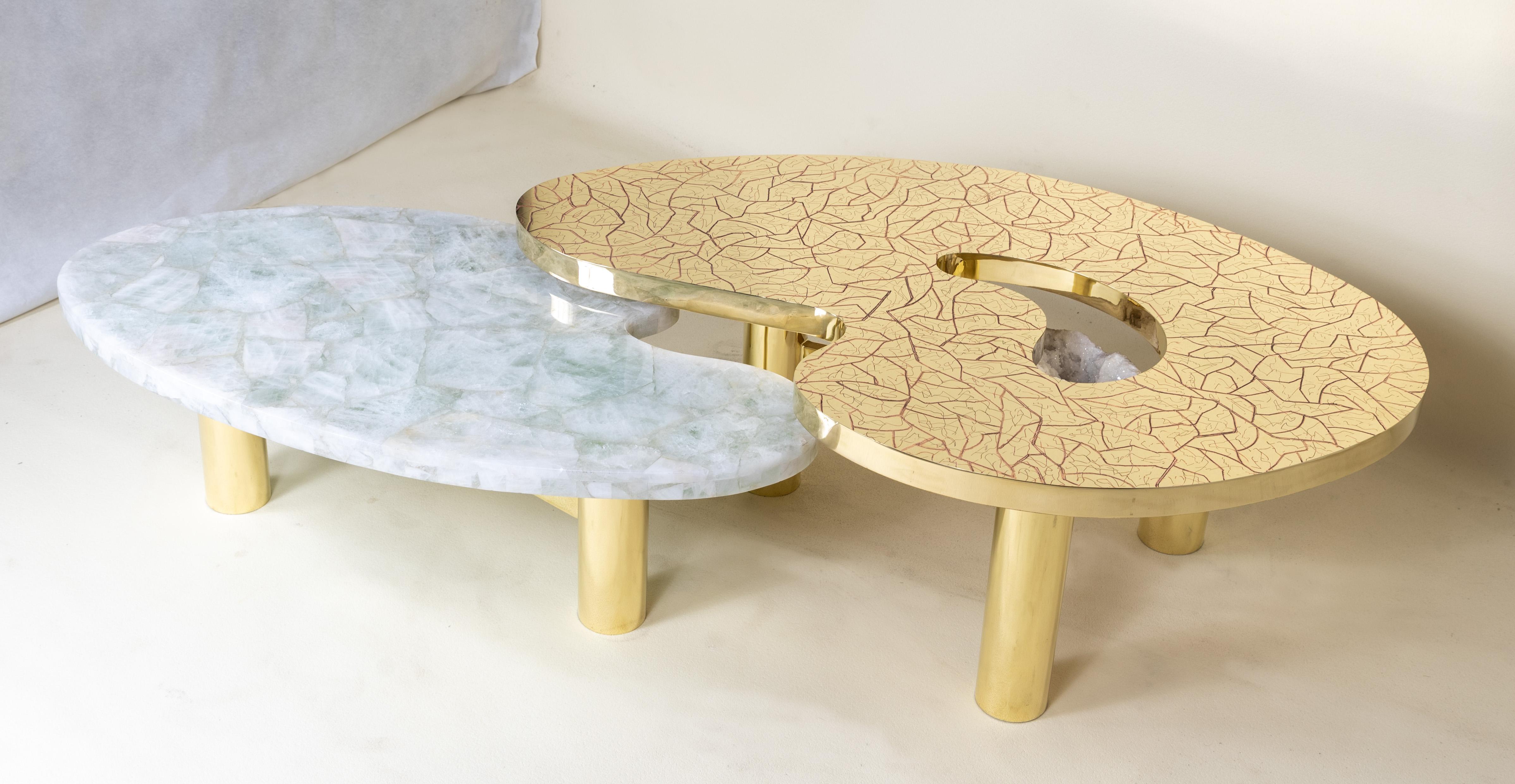 Contemporary 21st Century Pair of Table TRESOR by Jean Arriau For Sale