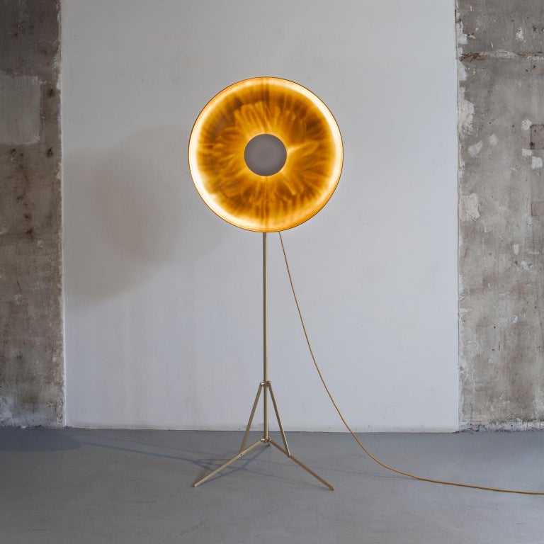 Italian 21st Century Parabola Copper Floor Lamp For Sale