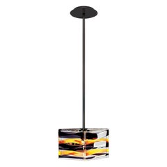 21st Century Parallelo 893.76 Pendant Light in Black/Crystal by Peter Marino