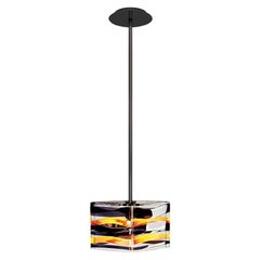 Lampe à suspension Parallelo 893.77 du 21e siècle en noir et cristal de Peter Marino