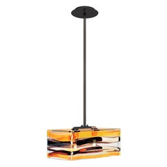 Lampe à suspension Parallelo du 21e siècle en noir et cristal 893.80 de Peter Marino