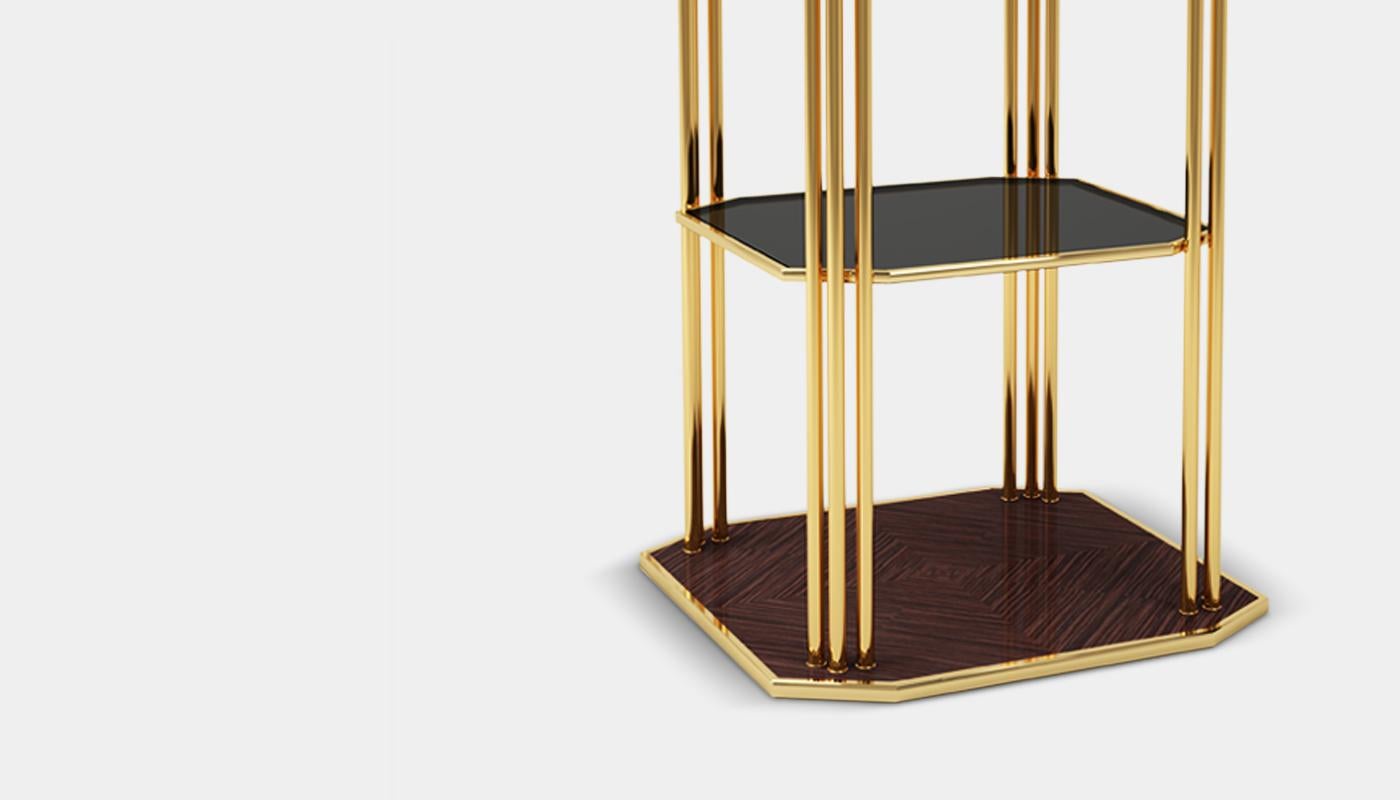 The stunning interior of the theatre is what inspired us for our paramount modern side table, a Mid-Century Modern furniture piece with some Art Deco details that will embellish any contemporary living space. The main structure of the Mid-Century