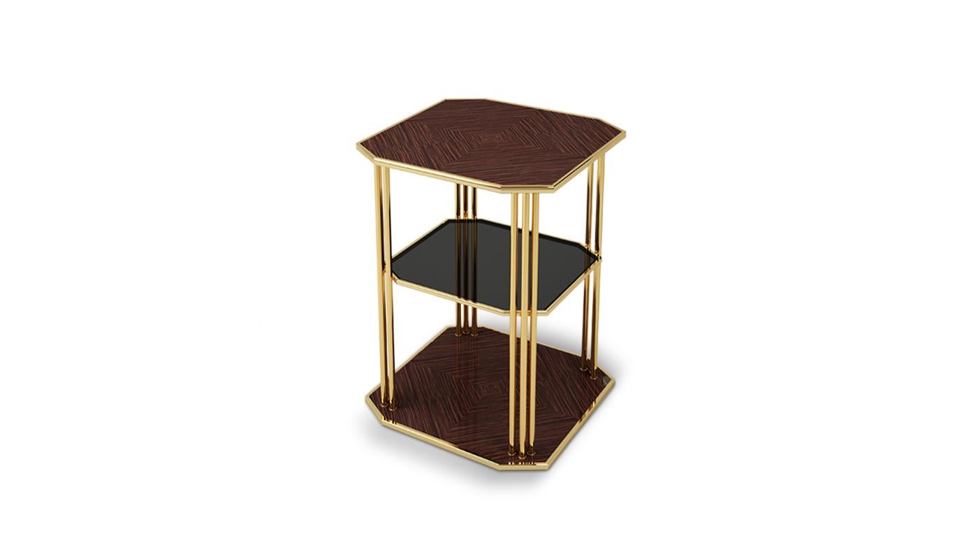 Varnished 21st Century Paramount Side Table For Sale