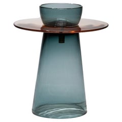 21st Century Paritzki&Liani Low Table Blue-Amethyst-Blue Murano Glass