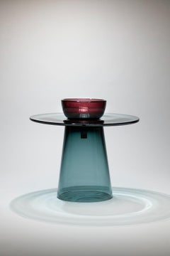 21st Century Paritzki&Liani Low Table Blue-Blue-Amethyst Murano Glass