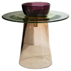 21st Century Paritzki&Liani Low Table Rosé-Green-Amethyst Murano Glass   
