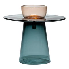 Siglo XXI Paritzki&Liani Mesa baja mediana Azul-Azul-Rosé Cristal de Murano