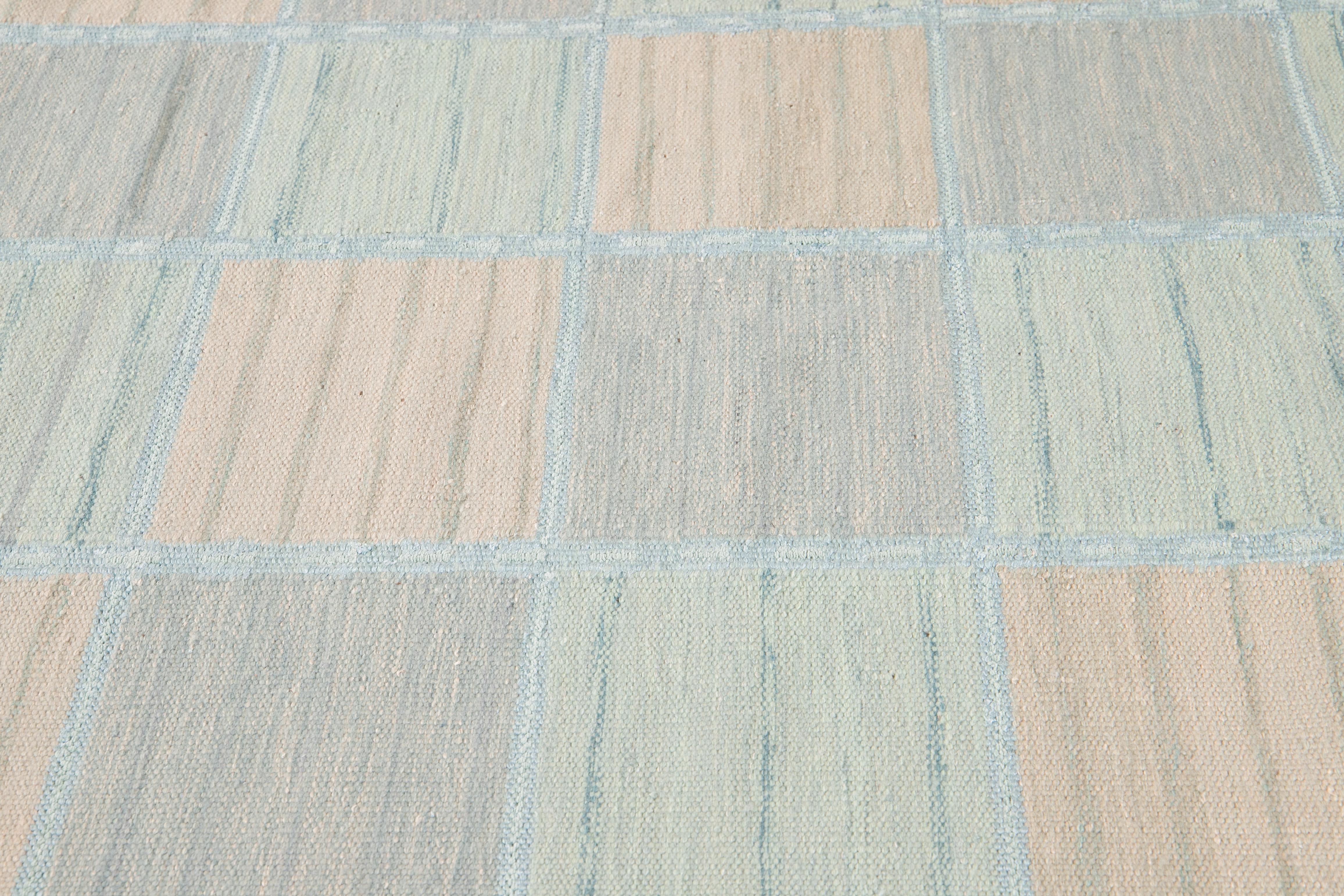 21st Century Pastel Modern Swedish Style Rug For Sale 3