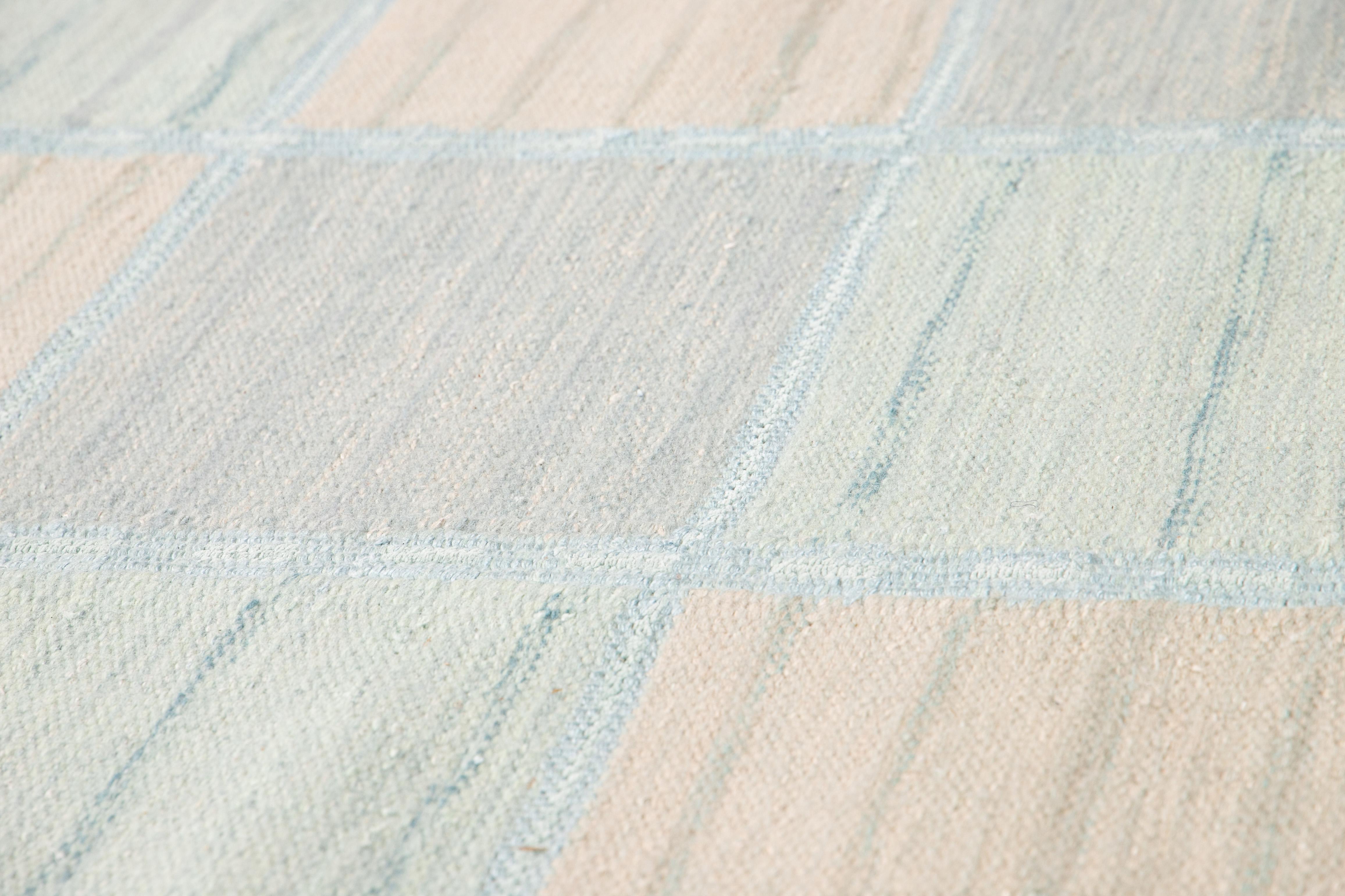 21st Century Pastel Modern Swedish Style Rug For Sale 4