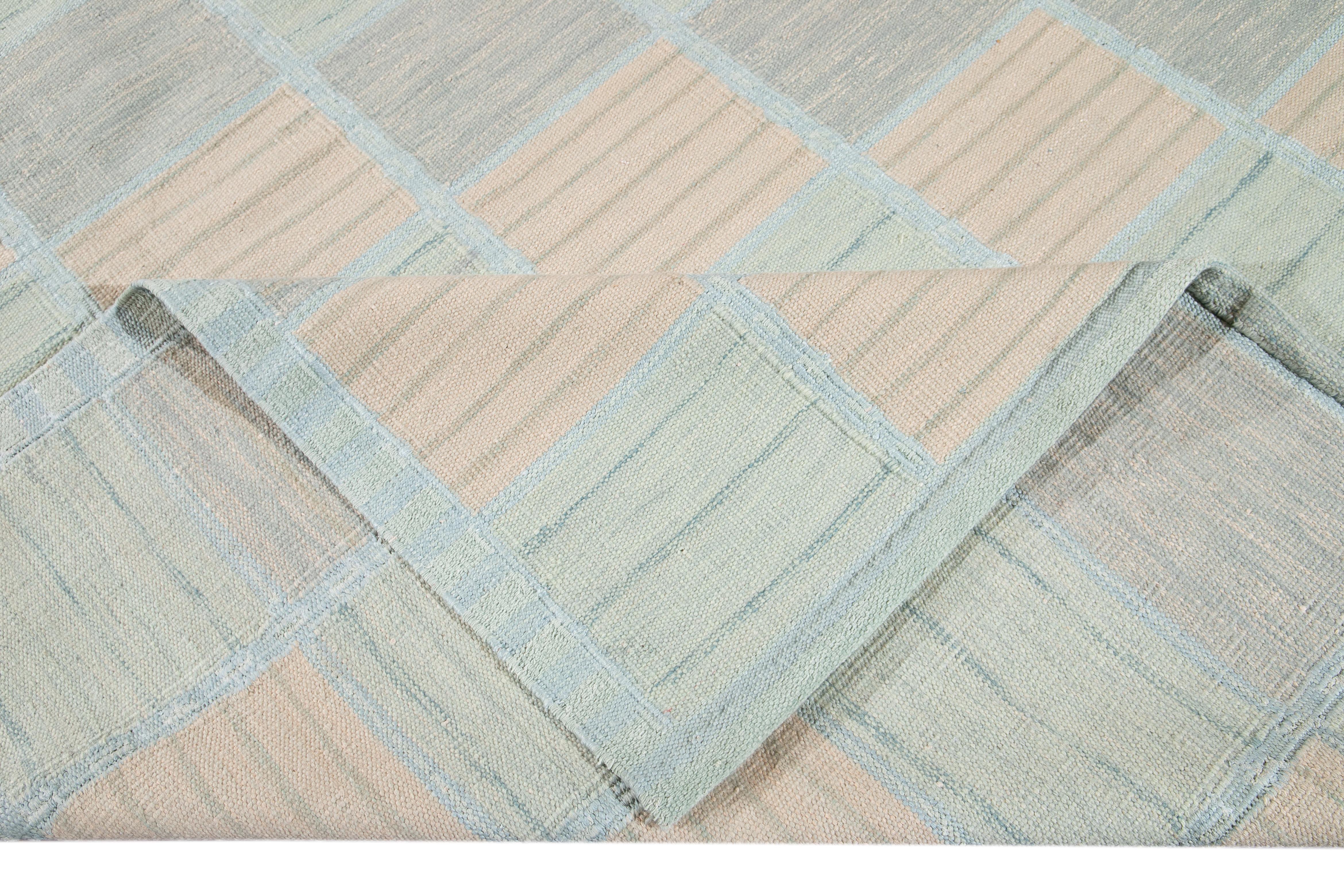 21st Century Pastel Modern Swedish Style Rug For Sale 8