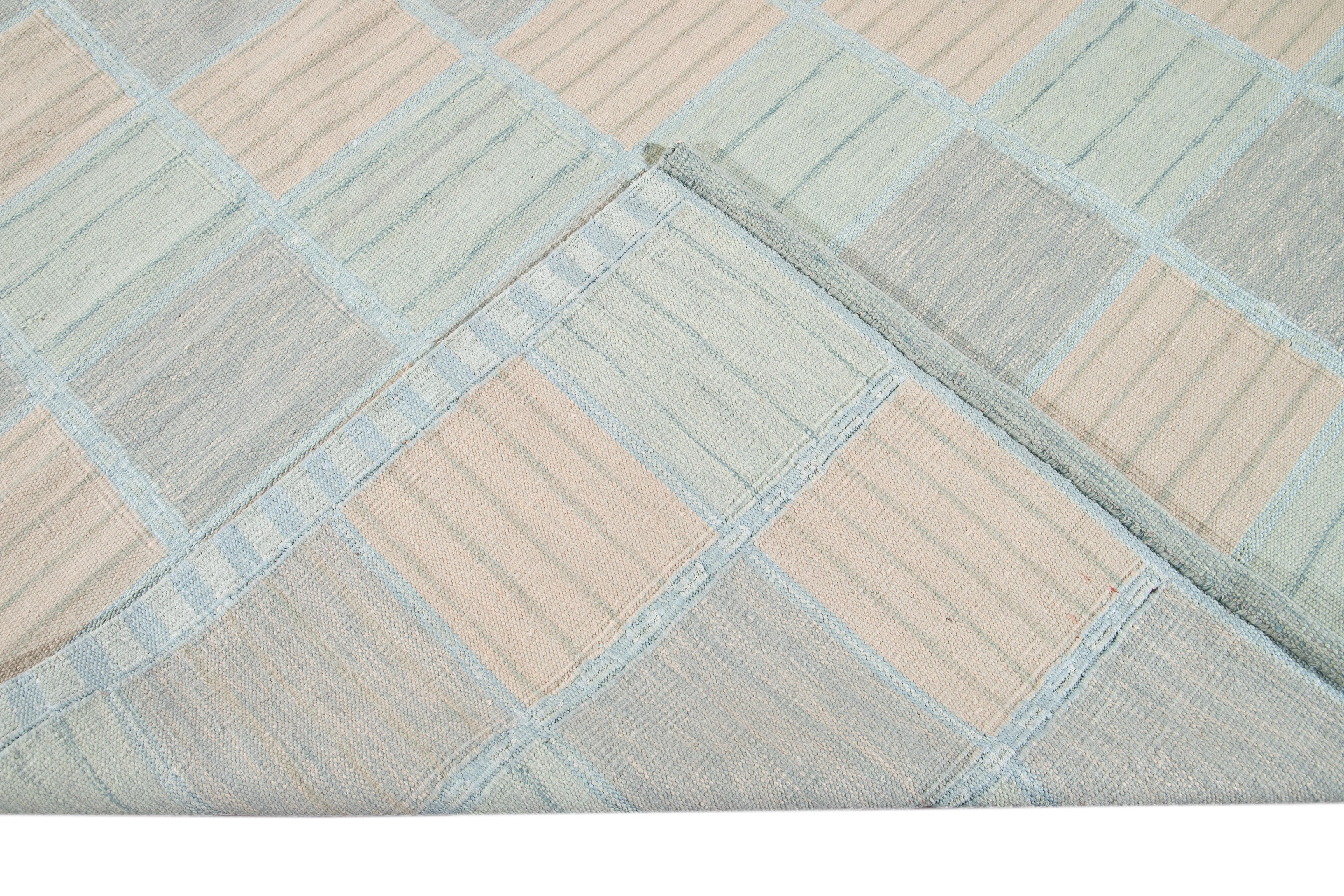 21st Century Pastel Modern Swedish Style Rug For Sale 9