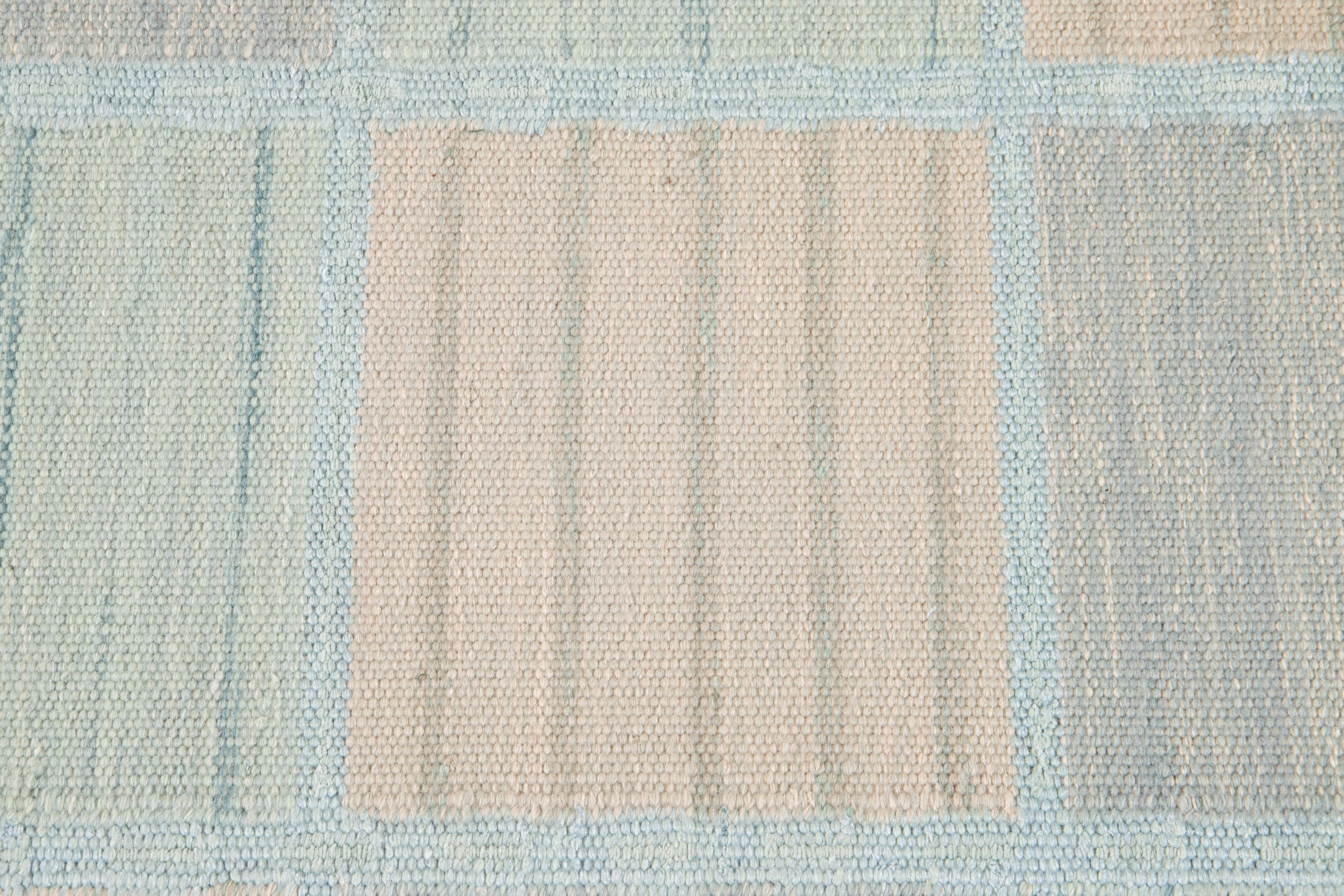 21st Century Pastel Modern Swedish Style Rug For Sale 1