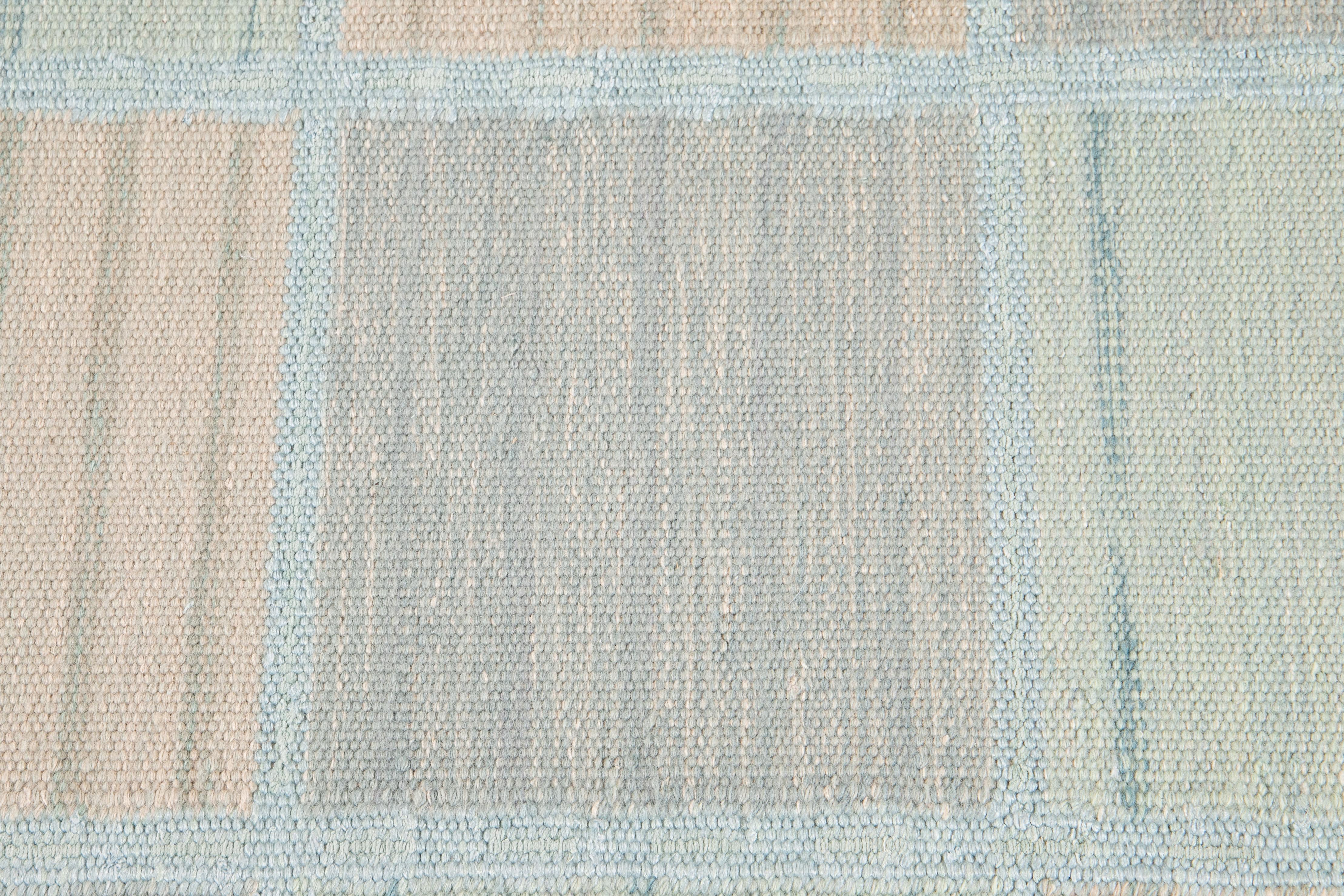 21st Century Pastel Modern Swedish Style Rug For Sale 2
