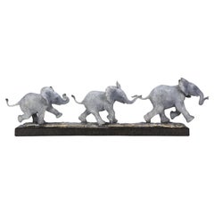 21st Century Patinated Bronze Entitled "the Orphans" by Steve Winterburn