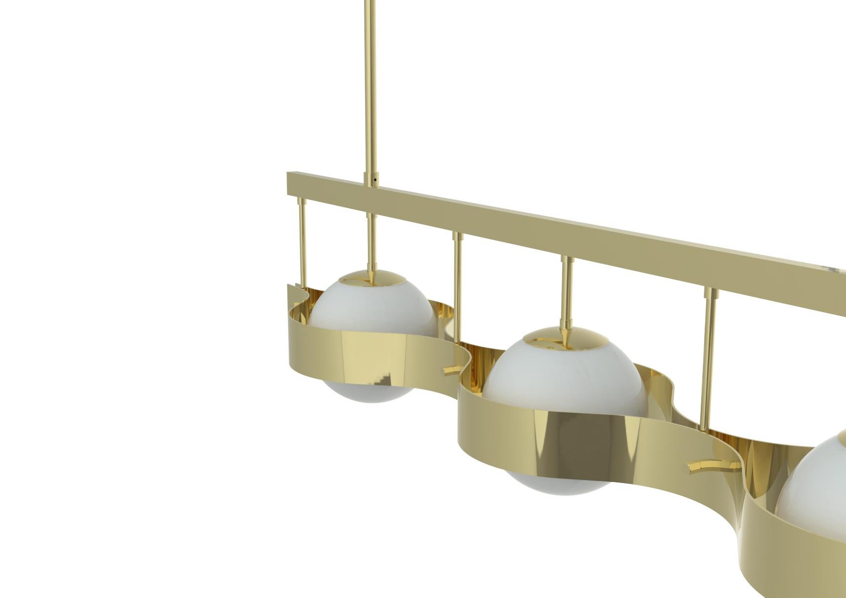 Italian 21st Century Pavone Linear Pendant Lamp, DALI, Gio Ponti 2019 Italy For Sale