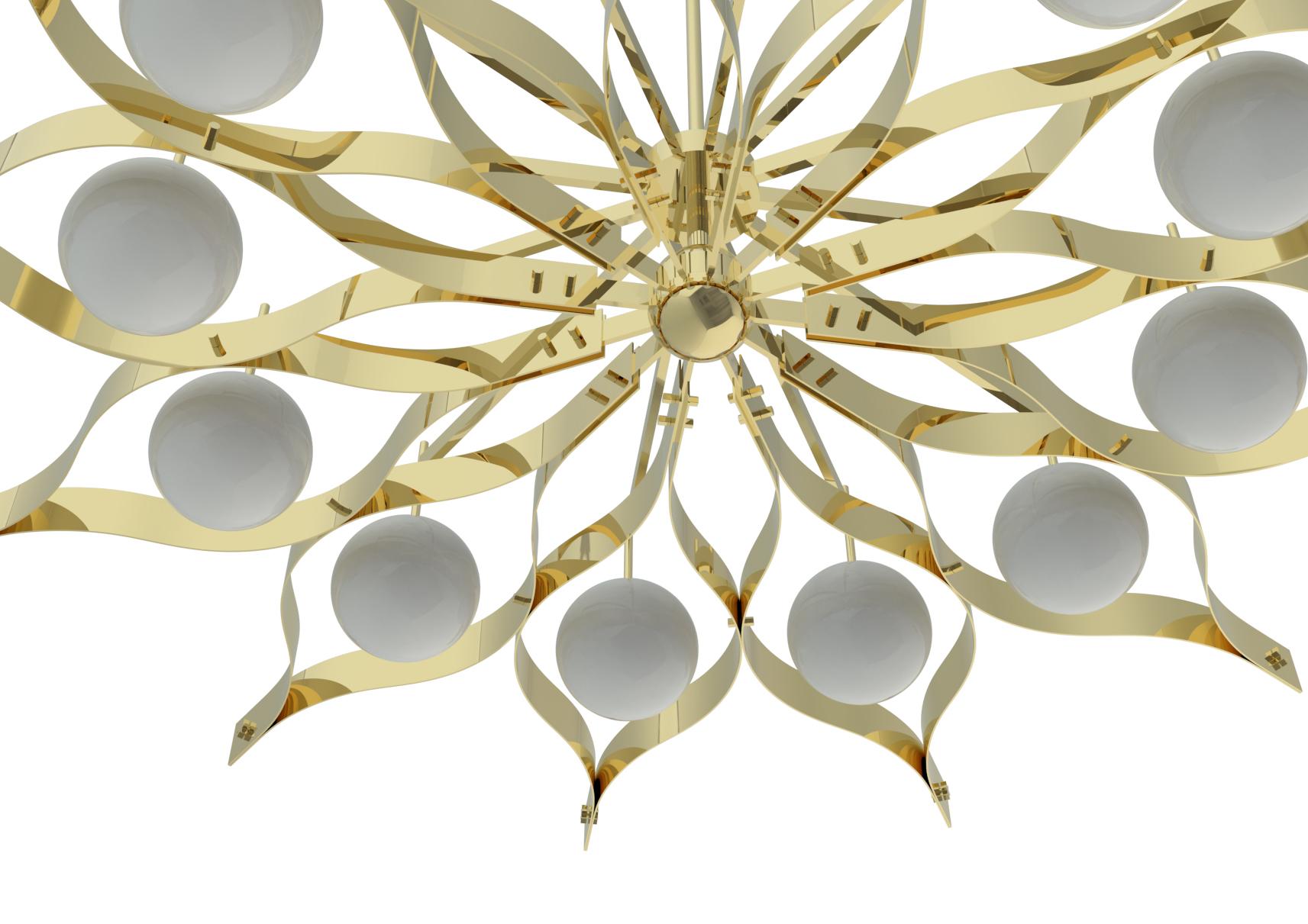 Italiano Lampada a sospensione media Pavone del XXI secolo, taglio di fase, Gio Ponti, 2019, Italia, CE in vendita