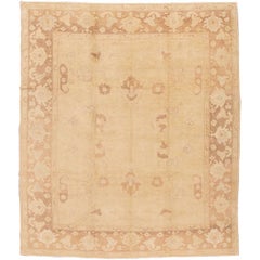 21st Century Peach and Cream Turkish Oushak Rug