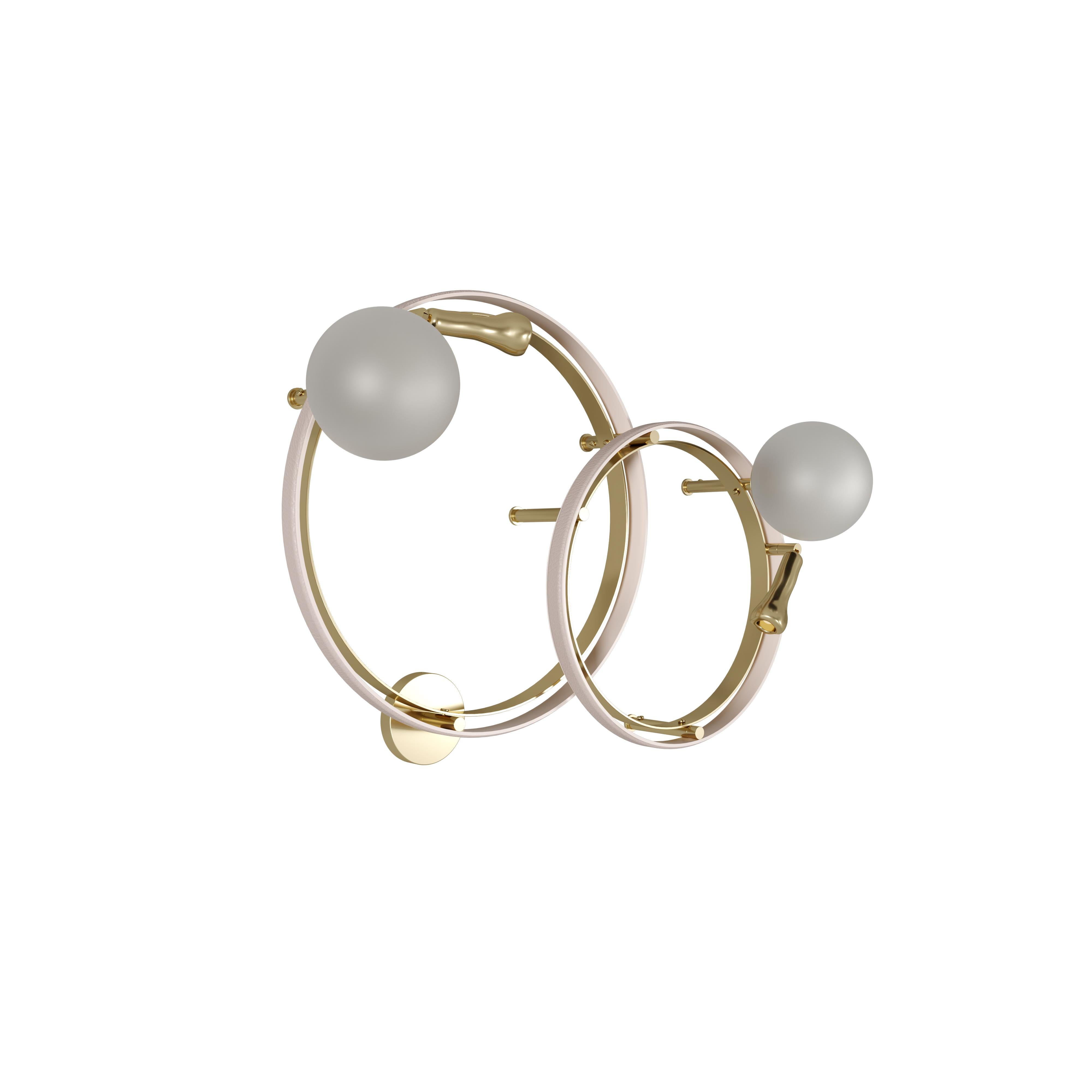 Ottone Set di lampade da parete Pearl del XXI secolo in ottone di Creativemary in vendita