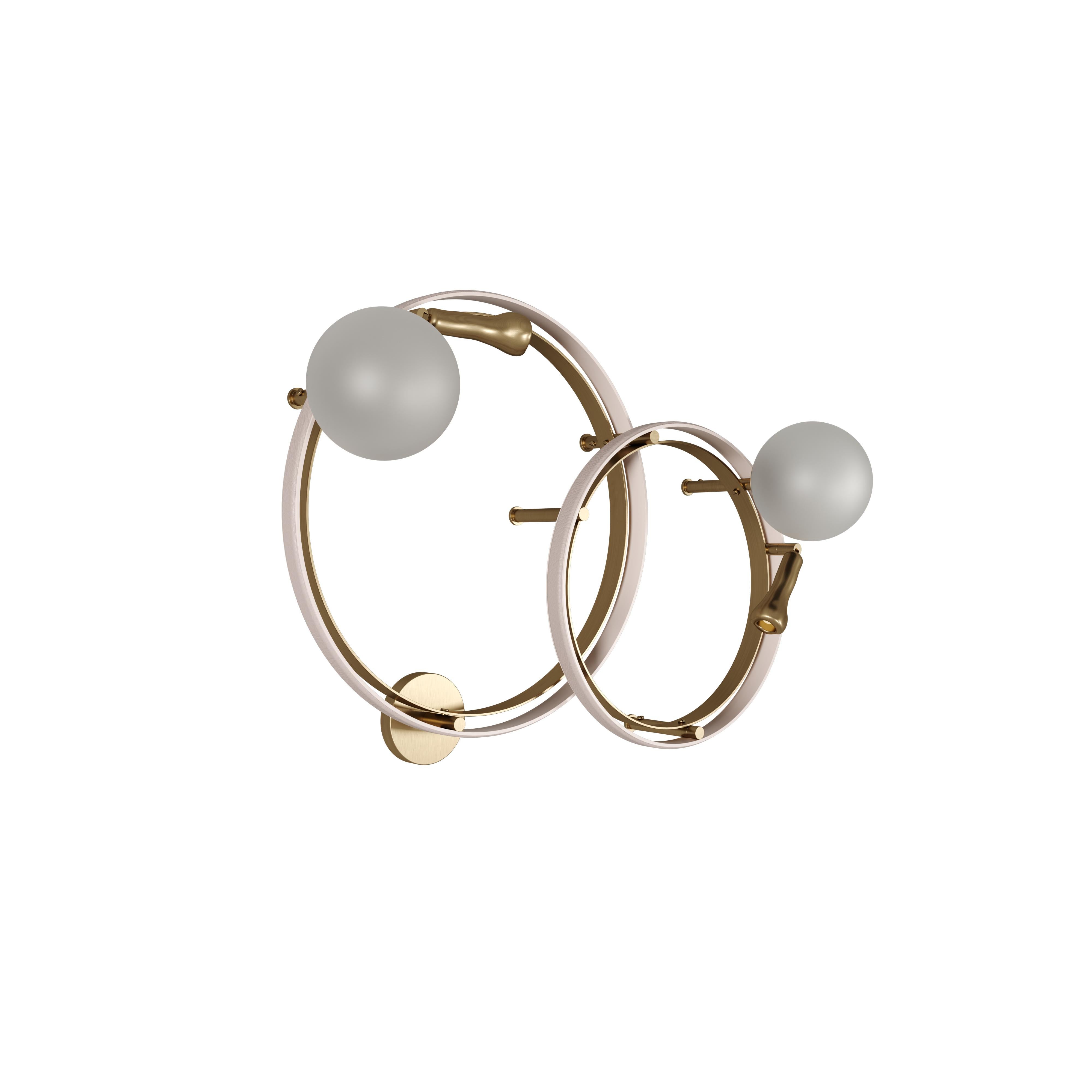 Set di lampade da parete Pearl del XXI secolo in ottone di Creativemary in vendita 2