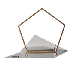 21st Century Pentagon Table Lamp Brass and Stainless Steel by Porus