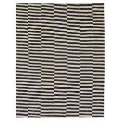 Tapis Kilim persan à tissage plat de grande taille du 21e siècle