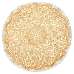 21st Century Persian Quom Silk Round Rug by Galerie Shabab