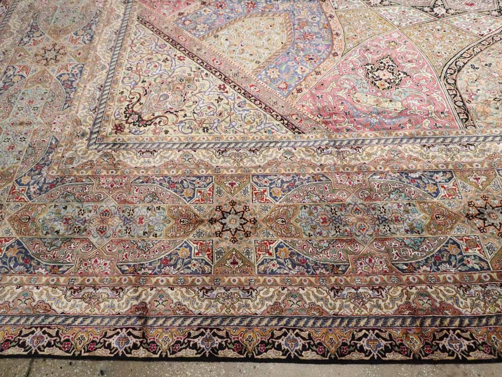 21st Century Persian Silk Quom Square Oversize Carpet In New Condition For Sale In New York, NY