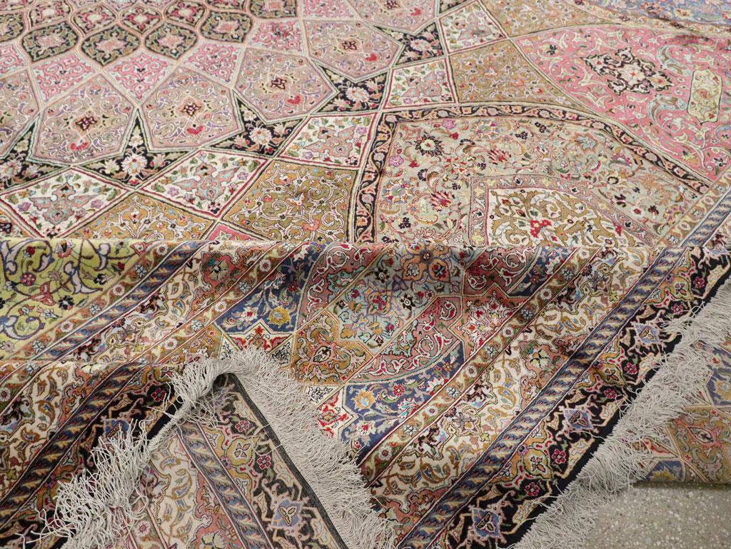 21st Century Persian Silk Quom Square Oversize Carpet For Sale 1