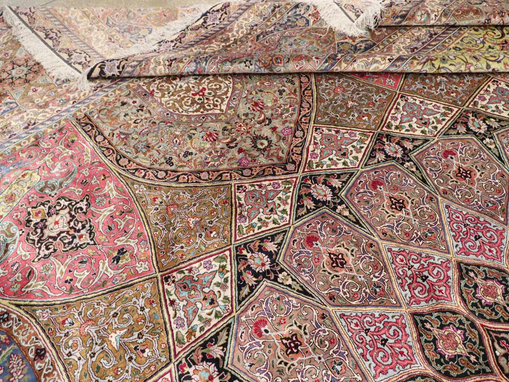 21st Century Persian Silk Quom Square Oversize Carpet For Sale 2