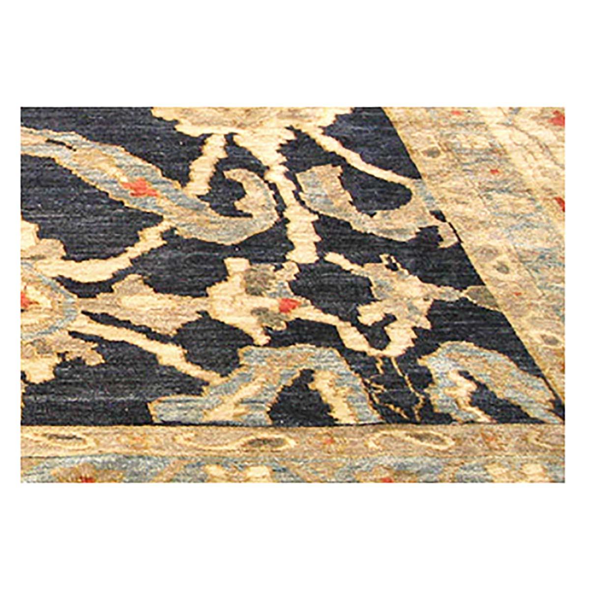 Contemporary 21st Century Persian Sultanabad 12x16 Navy Blue & Ivory Handmade Area Rug For Sale