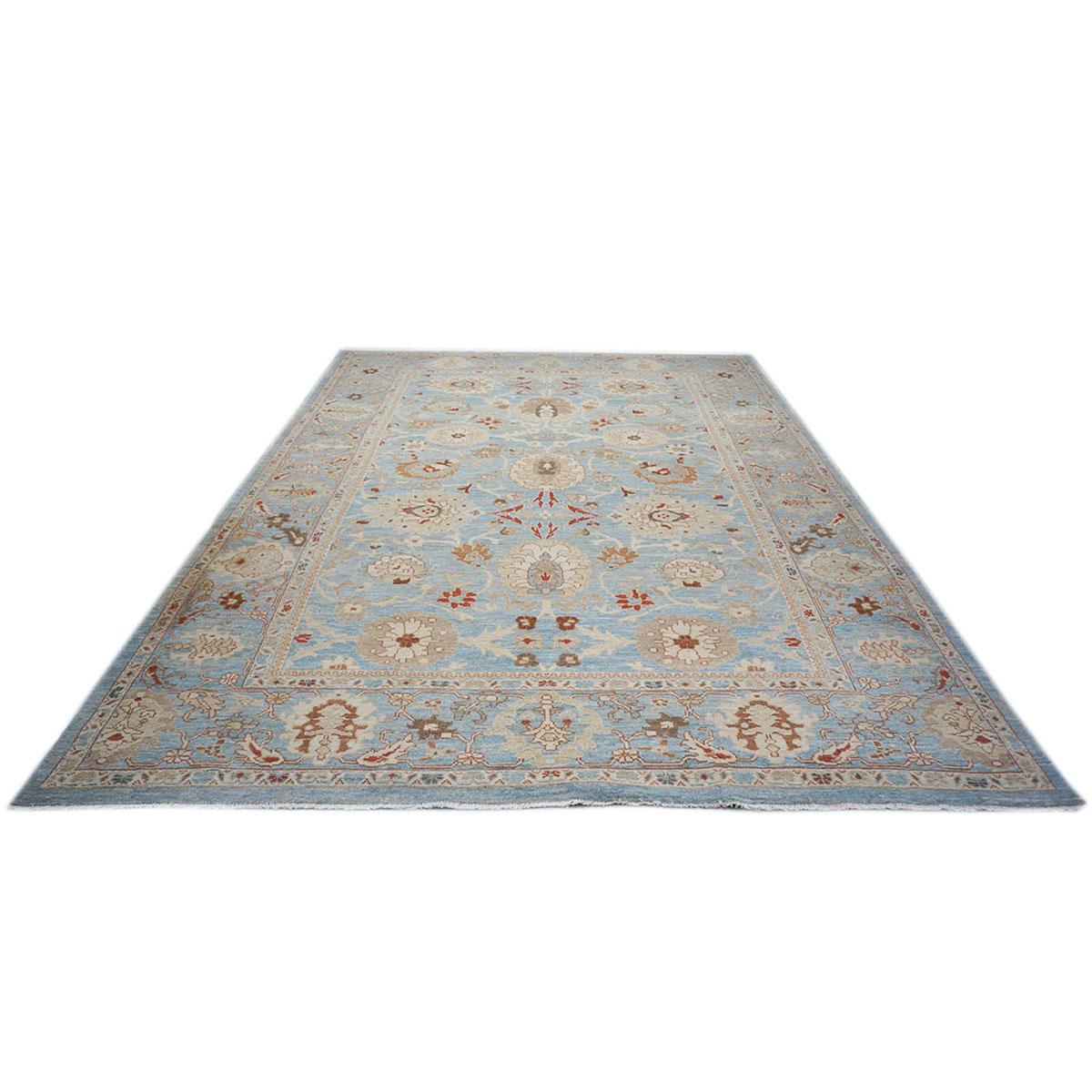 Ashly fine rugs presents an antique recreation of an original Persian Sultanabad room-sized area rug. Part of our own previous production, this antique recreation was thought of and created in-house and handmade in Persia by our master weavers.